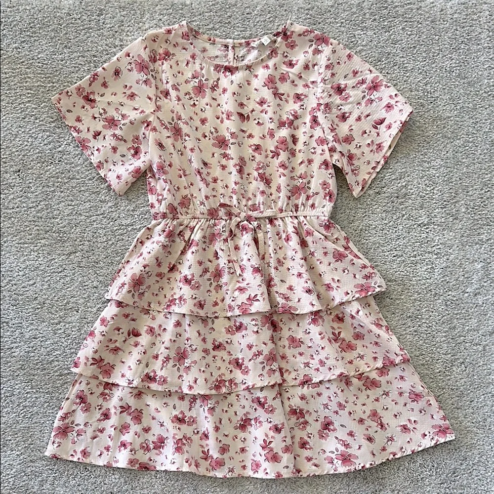 Hayden Girls Floral Pink Dress - Picture 1 of 8